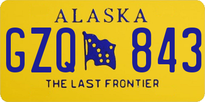 AK license plate GZQ843