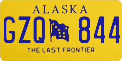 AK license plate GZQ844