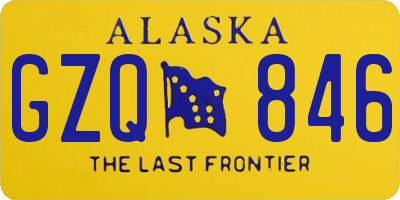 AK license plate GZQ846