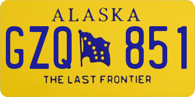 AK license plate GZQ851