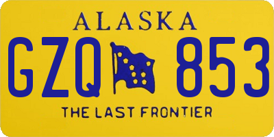 AK license plate GZQ853