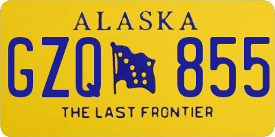 AK license plate GZQ855