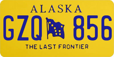 AK license plate GZQ856