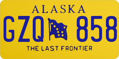 AK license plate GZQ858