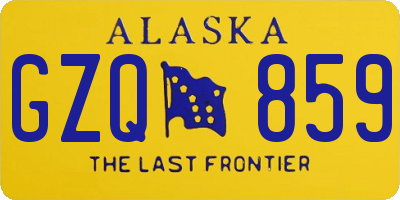 AK license plate GZQ859