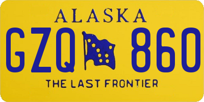 AK license plate GZQ860