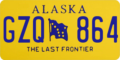 AK license plate GZQ864