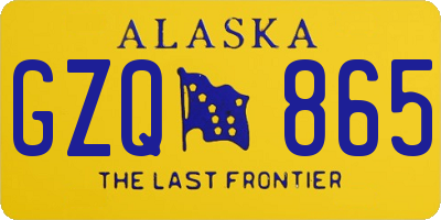 AK license plate GZQ865