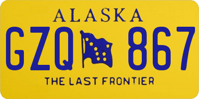 AK license plate GZQ867