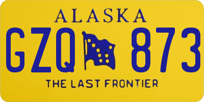 AK license plate GZQ873