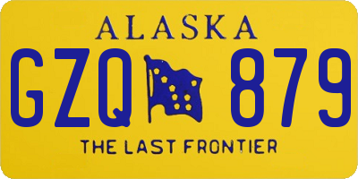 AK license plate GZQ879