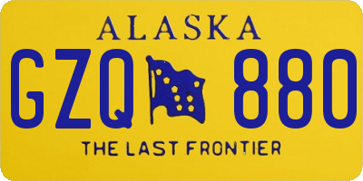 AK license plate GZQ880