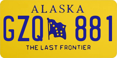 AK license plate GZQ881