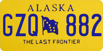 AK license plate GZQ882