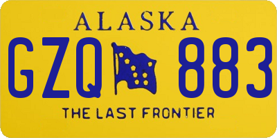 AK license plate GZQ883