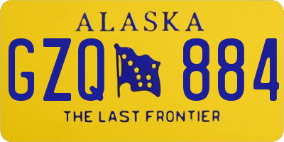 AK license plate GZQ884