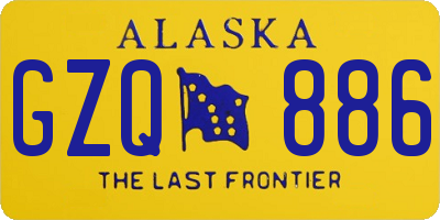 AK license plate GZQ886