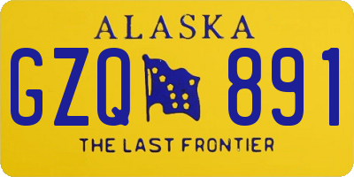 AK license plate GZQ891