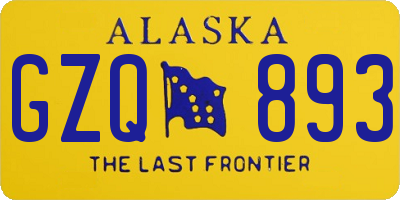 AK license plate GZQ893