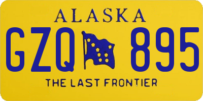 AK license plate GZQ895