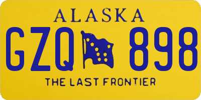 AK license plate GZQ898