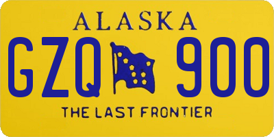 AK license plate GZQ900