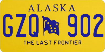 AK license plate GZQ902