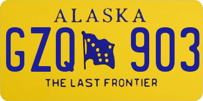 AK license plate GZQ903