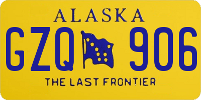 AK license plate GZQ906