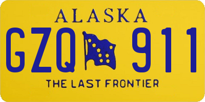 AK license plate GZQ911