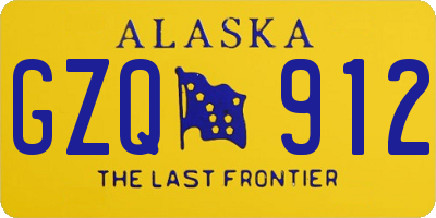 AK license plate GZQ912