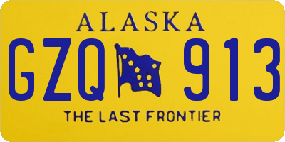 AK license plate GZQ913