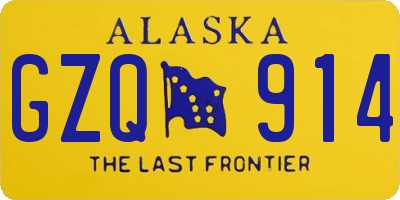 AK license plate GZQ914