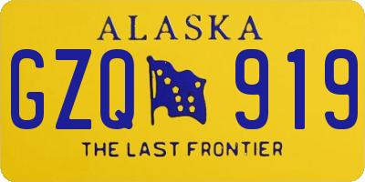 AK license plate GZQ919