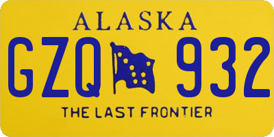 AK license plate GZQ932