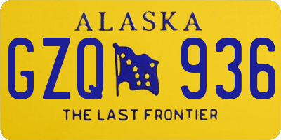 AK license plate GZQ936