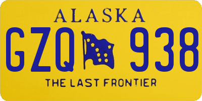 AK license plate GZQ938