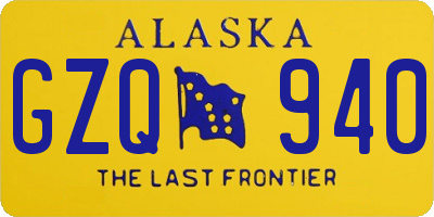 AK license plate GZQ940