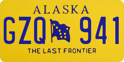 AK license plate GZQ941