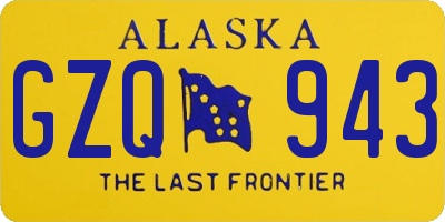 AK license plate GZQ943