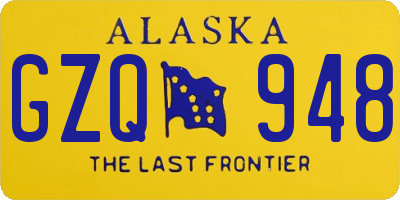 AK license plate GZQ948