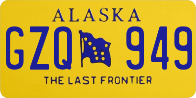 AK license plate GZQ949