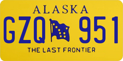 AK license plate GZQ951