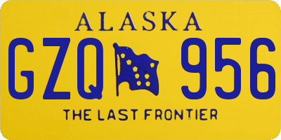 AK license plate GZQ956