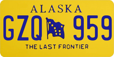 AK license plate GZQ959