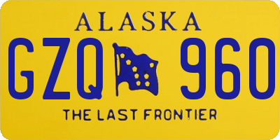 AK license plate GZQ960