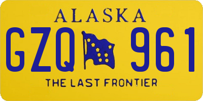 AK license plate GZQ961