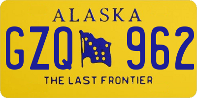 AK license plate GZQ962