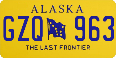 AK license plate GZQ963