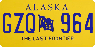 AK license plate GZQ964